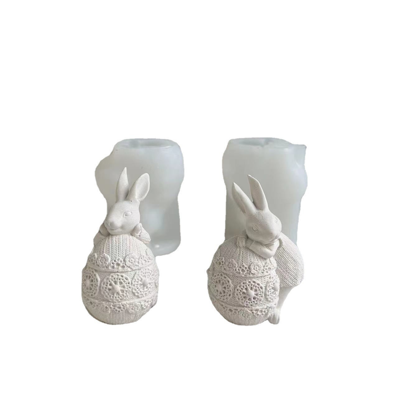 Colorful Egg Rabbit Silicone Candle Mould
